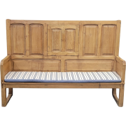 Pine Long Settle Bench c1920s - Furniture - 