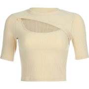 Pit hollow design T-shirt top - Koszulki - krótkie - $19.99  ~ 17.17€