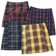 Plaid Skirt High Waist Side Split Hip Skirt - Skirts - $25.99 