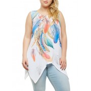 Plus Size Feather Print Top - Top - $12.99  ~ 11.16€
