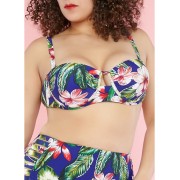 Plus Size Floral Bikini Top - Top - $12.99  ~ 11.16€