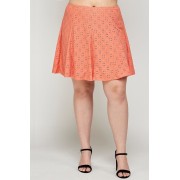 Plus Size, Knit Eyelet A-line Skirt - Skirts - $46.75 