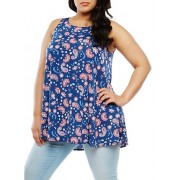 Plus Size Paisley Tunic Top - Top - $14.99  ~ 12.87€