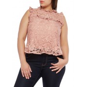 Plus Size Ruffle Lace Top - Top - $12.99  ~ 11.16€