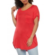 Plus Size Solid Tunic Top - Top - $7.99  ~ 50,76kn