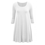 Poetsky Womens Long Sleeve Solid Loose A-Line Tunic Dress - Obleke - $14.99  ~ 12.87€