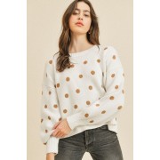Polka Dots Long Sleeve Top - Hemden - lang - $80.85  ~ 69.44€
