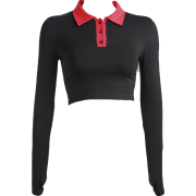Polo collar short-sleeved letter T-shirt - Майки - короткие - $23.99  ~ 20.60€