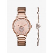 Portia Pave Rose Gold-Tone Watch And Bracelet Set - Ure - $295.00  ~ 253.37€