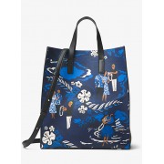 Prescott Tropical Welcome Print Leather Tote - Hand bag - $790.00 