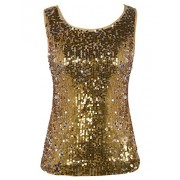 PrettyGuide Women's Sequin Top Slim Stretchy Sparkle Tank Top Party Top - Košulje - kratke - $18.99  ~ 120,64kn