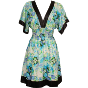 Print Kimono Pullover Dress Junior Plus Size - Dresses - $14.99 