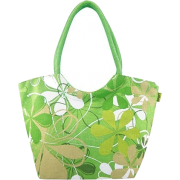 Printed Lime Green Handbag - Borsette - 