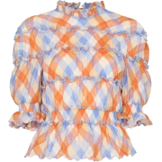 Print ruffle blouse - Srajce - kratke - 