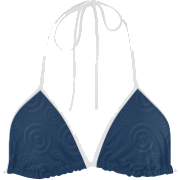 Prussian Blue Bird Eye Bikini Top - Swimsuit - $21.74 