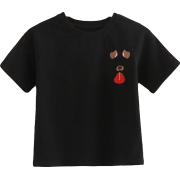 Puppy Embroidery Round Neck Turtleneck T - T-shirts - $17.99 