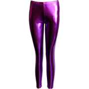 Purple Shiny Liquid Leggings Full Length - Leggings - $15.50 