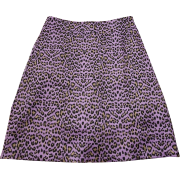 Purple Leopard A word Harajuku high wais - Skirts - $19.99 