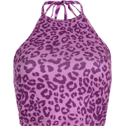 Purple Leopard Care Machine Sexy Sling V - T-shirts - $15.99 