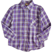 Purple Plaid Shirt Long Sleeve Loose Top - Košulje - kratke - $25.99  ~ 165,10kn