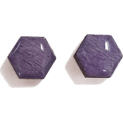 Purple geometric earrings - Brincos - 