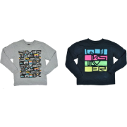 Quiksilver Boys T-Shirt - Style YBYU1AG2 Hthr Gray - Long sleeves t-shirts - $12.99 
