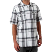 Quiksilver Men's "Arson" Short Sleeve Casual Shirt Gray Plaid Y109910Q-FOG - Košulje - kratke - $34.99  ~ 222,28kn