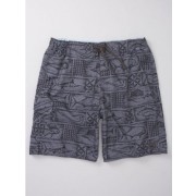 Quiksilver Men's "Fish Hook" Boardshorts-Dark Gray/Black - Shorts - $39.98 