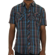 Quiksilver Men's Chopes Plaid Button Down Shirt Black - Košulje - kratke - $34.98  ~ 222,21kn