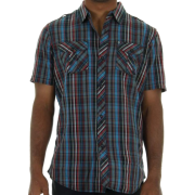 Quiksilver Men's Chopes Plaid Button Down Shirt Black - Košulje - kratke - $34.98  ~ 222,21kn