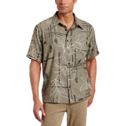 Quiksilver Men's Cross Current Woven Shirt Light Brown - Košulje - kratke - $37.20  ~ 236,32kn