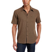 Quiksilver Men's Halifax Bay Woven Shirt Brown - Košulje - kratke - $55.00  ~ 349,39kn