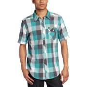 Quiksilver Men's Hawthorne Short Sleeve Woven Shirt Seaside Blue - Košulje - kratke - $22.39  ~ 142,23kn