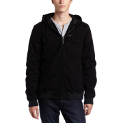 Quiksilver Young Men's Bailey Full Zip Hooded Jacket Black - Jacket - coats - $42.62 
