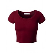 RK RUBY KARAT Womens Fitted Short Sleeve Crop Top with Stretch - Košulje - kratke - $23.99  ~ 152,40kn