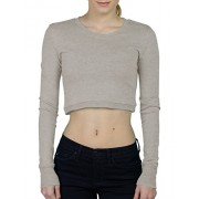 RK RUBY KARAT Womens Lightweight Long Sleeve Scoop Neck Crop Top - Košulje - kratke - $19.99  ~ 126,99kn