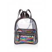 Rainbow Sequined Clear Backpack - Backpacks - $19.99 