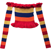 Rainbow collar striped sweater with a wo - Košulje - kratke - $25.99  ~ 165,10kn