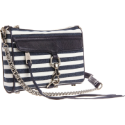 Rebecca Minkoff  Mini Mac Clutch Stripe Clutch Navy/White Stripe - Torbe s kopčom - $175.00  ~ 150.30€