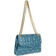 Rebecca Minkoff Circle Quilt Affair  Elegance Shoulder Bag Teal - Borse - $395.00  ~ 339.26€