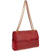 Rebecca Minkoff Circle Quilt Affair Shoulder Bag Blood Red - Borse - $395.00  ~ 339.26€