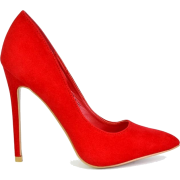 Red Stiletto Heel Pumps - Klasične cipele - 