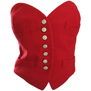 Red corset - Camisas sem manga - 