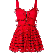 Red ruffle dress - Vestidos - 