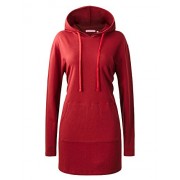 Regna X Women's Long Sleeve Casual Hoodie Dress With Kangaroo Pocket (10 Colors, Plus Size Available) - Košulje - kratke - $6.99  ~ 44,40kn