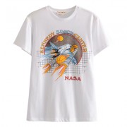 Retro Casual Short Sleeve Airship Print Fashion Cotton T-Shirt Short Sleeve Top - Košulje - kratke - $23.99  ~ 152,40kn