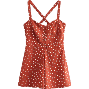 Retro Wave Dot Island Button Jumpsuit - Piżamy - $25.99  ~ 22.32€