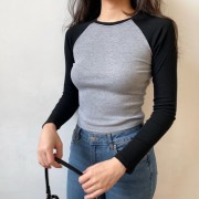 Retro raglan sleeve t-shirt women's high - Koszulki - krótkie - $26.99  ~ 23.18€