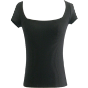 Retro square neck short sleeve thread T- - Majice - kratke - $19.99  ~ 126,99kn