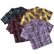 Retro suit collar plaid shirt - Košulje - kratke - $25.99  ~ 165,10kn